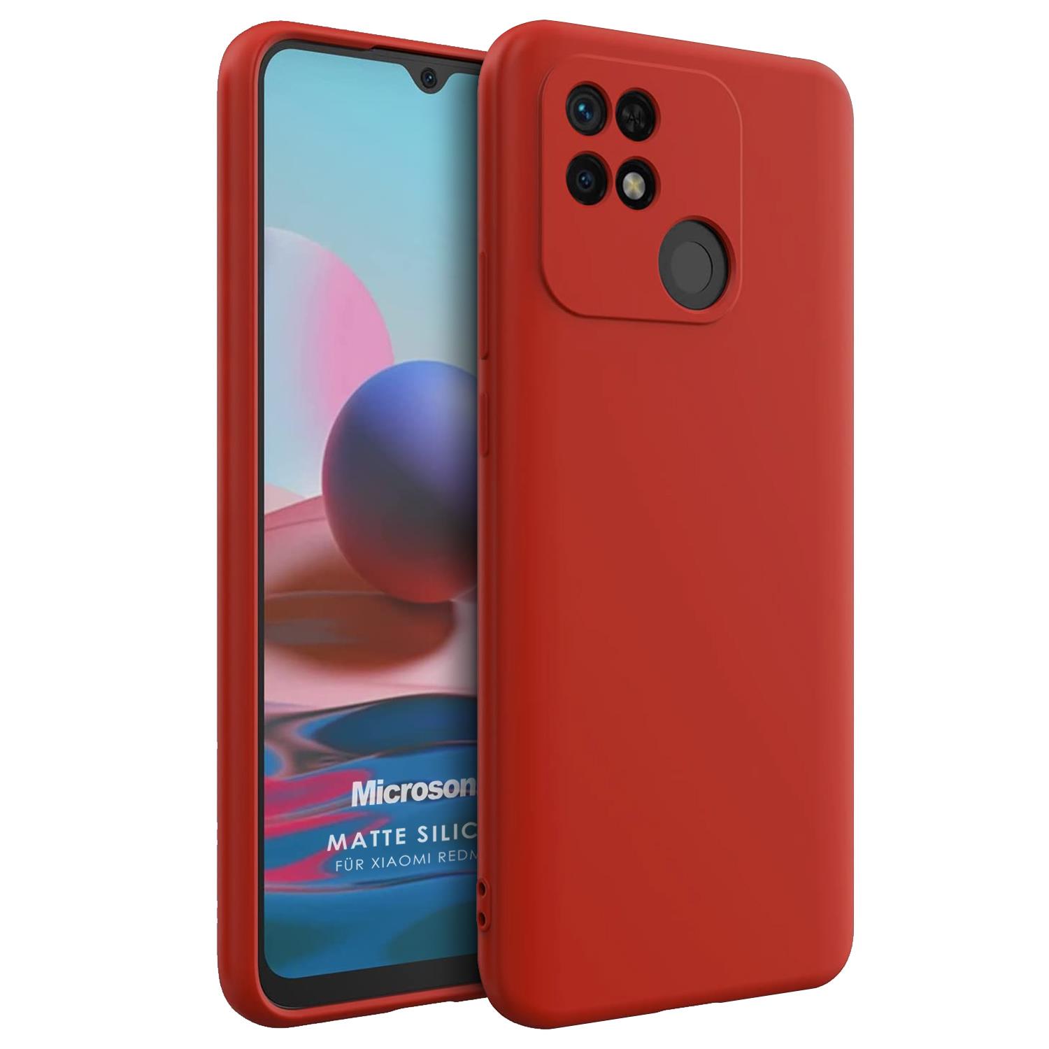 Microsonic Matte Silicone Xiaomi Poco C40 Kılıf Kırmızı