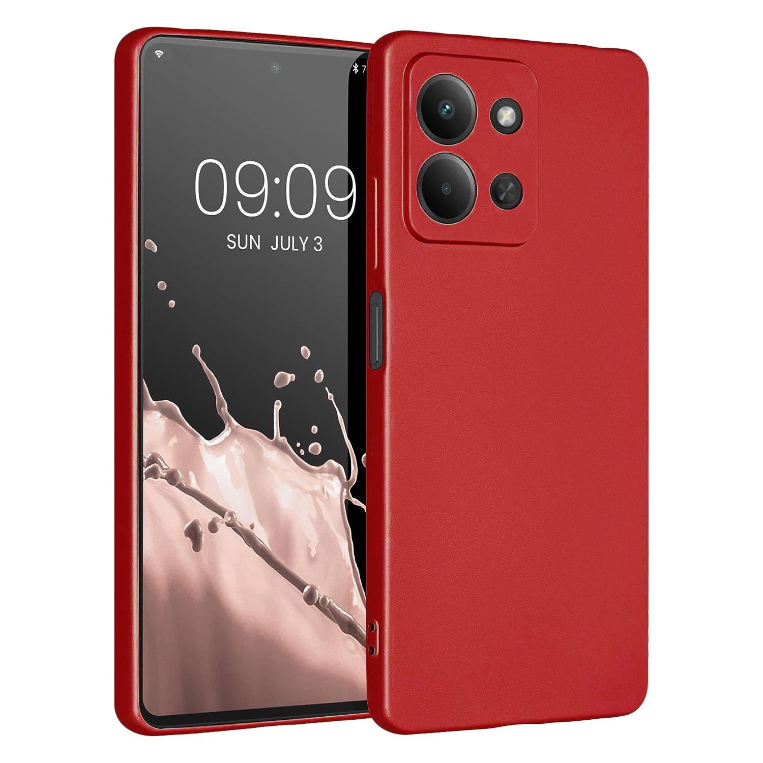 Microsonic Matte Silicone Xiaomi Redmi 15C Kılıf Kırmızı