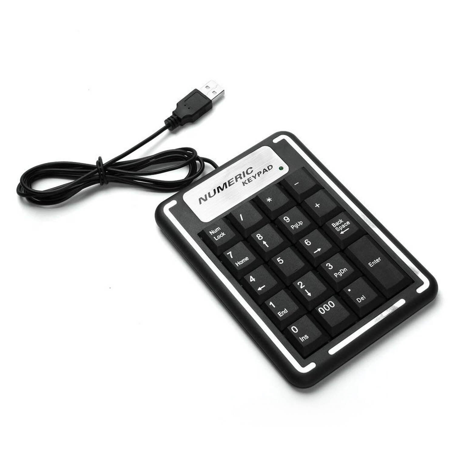 Microsonic Numeric Keypad Numpad USB Kablolu Keypad Numerik Klavye Siyah