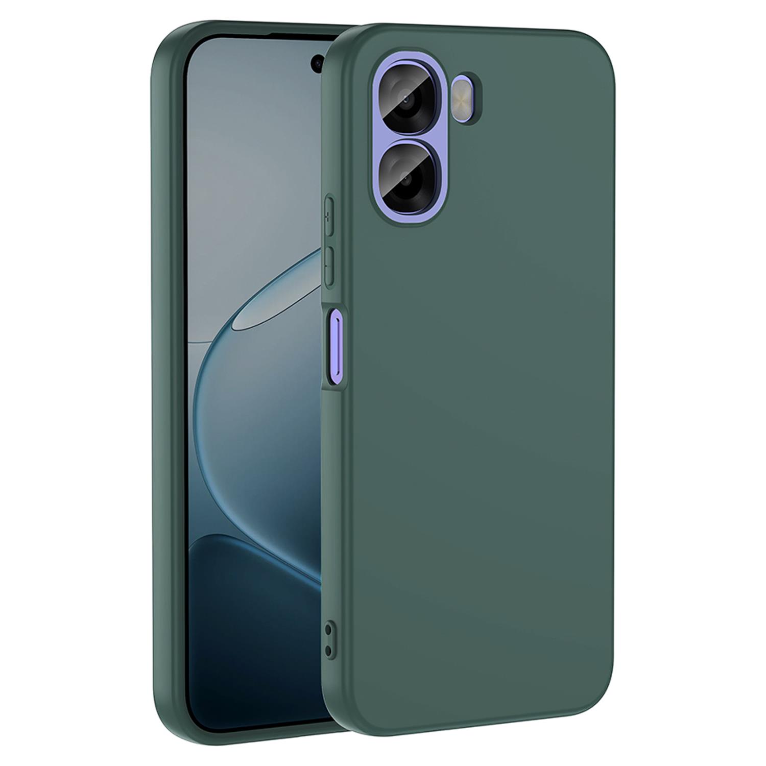 Microsonic Oppo A6T Kılıf Groovy Soft Koyu Yeşil