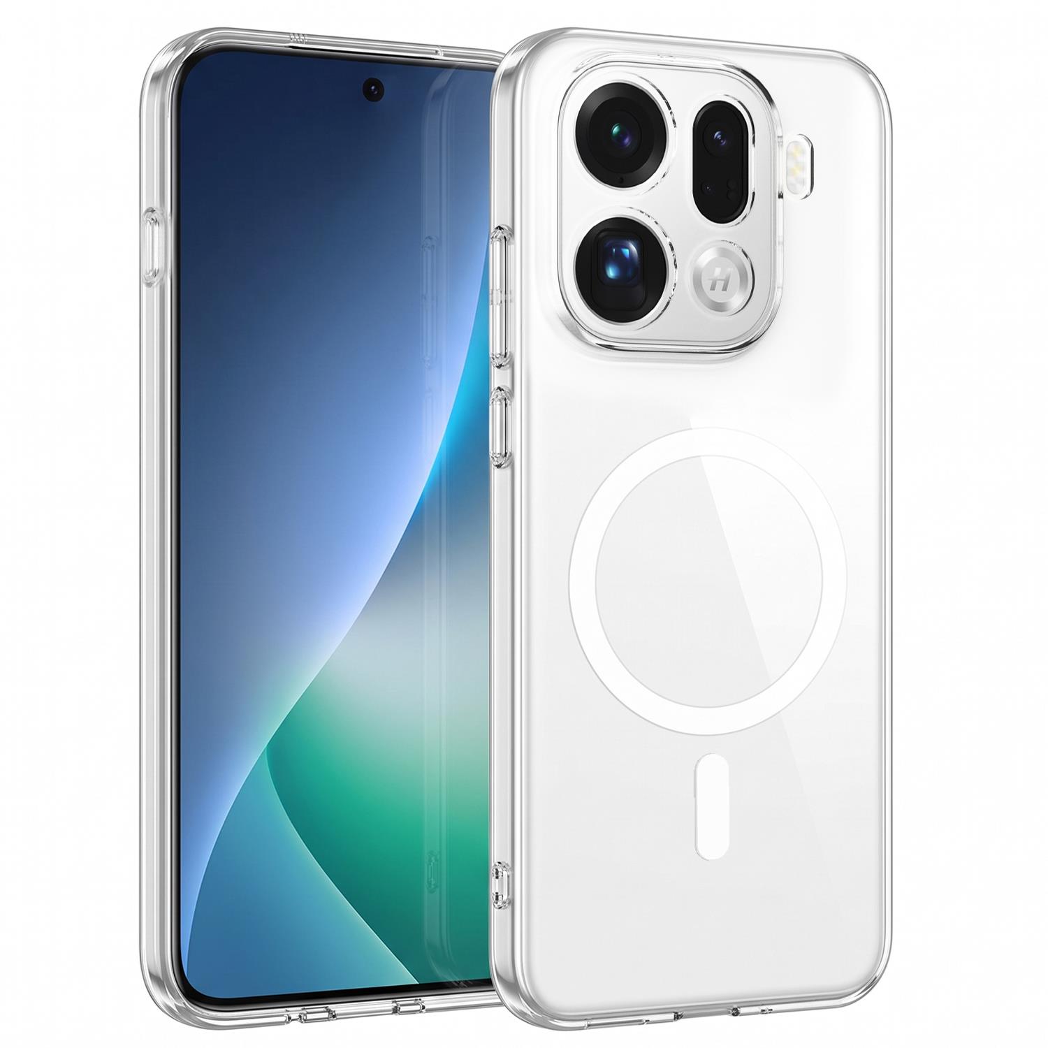 Microsonic Oppo Find X9 Pro Kılıf MagSafe Clear Sararmaz Şeffaf
