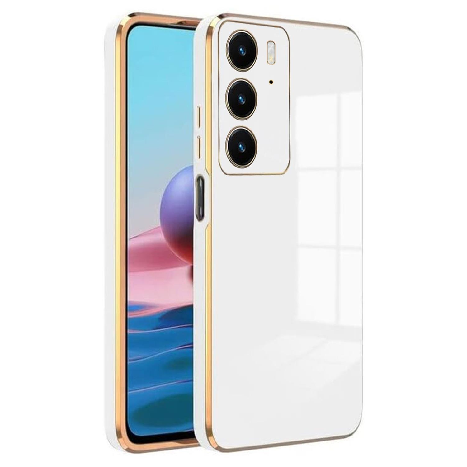 Microsonic Realme C75 Kılıf Olive Plated Beyaz