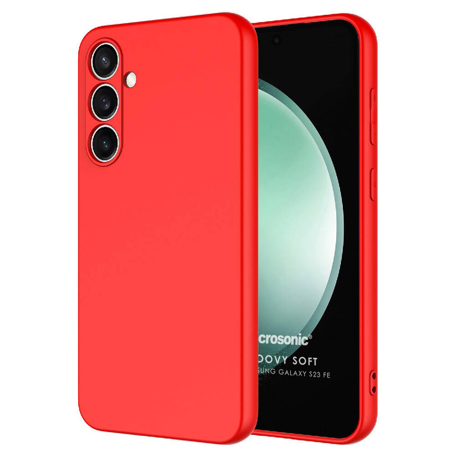 Microsonic Samsung Galaxy S23 FE Kılıf Groovy Soft Kırmızı