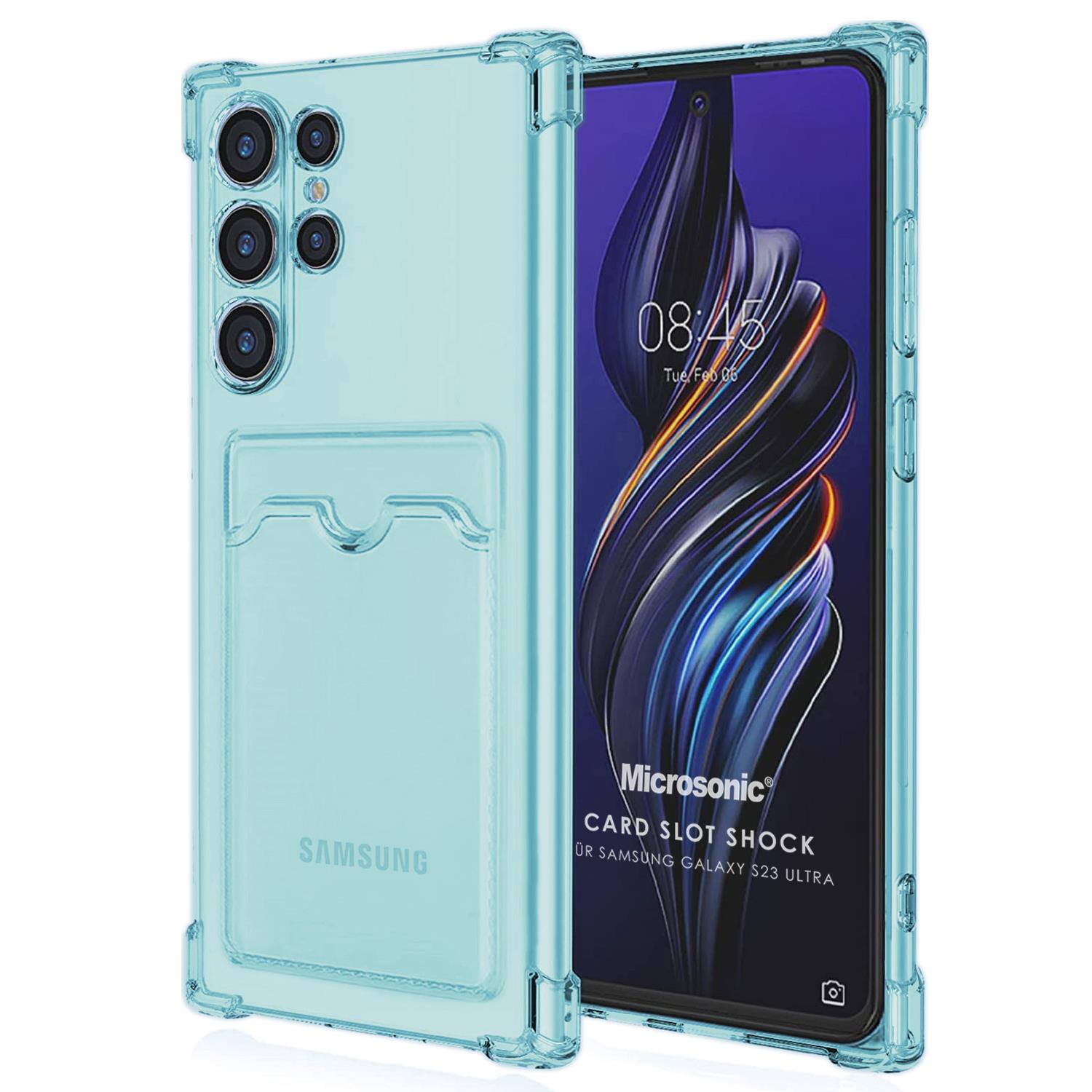 Microsonic Samsung Galaxy S23 Ultra Card Slot Shock Kılıf Mavi