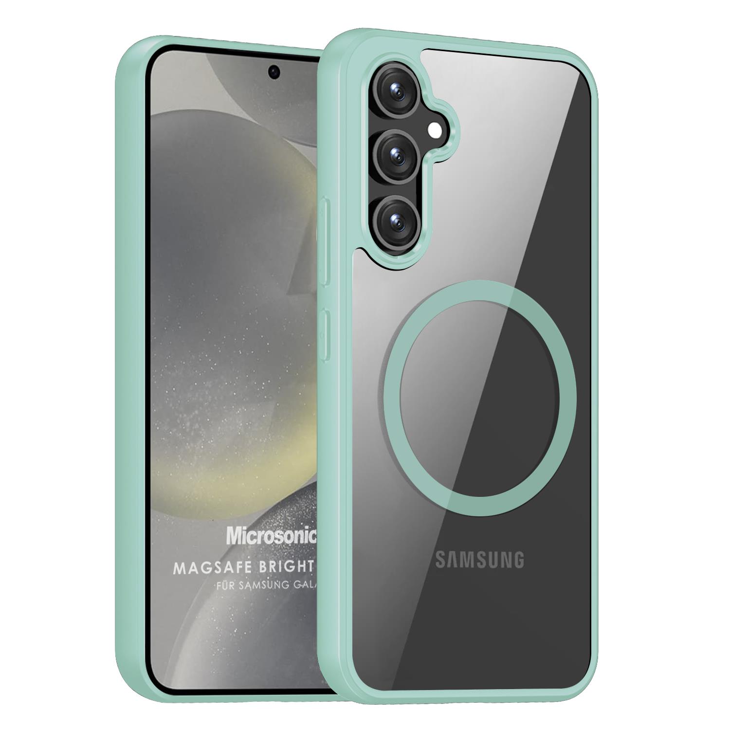Microsonic Samsung Galaxy S24 Kılıf MagSafe Bright Planet Yeşil