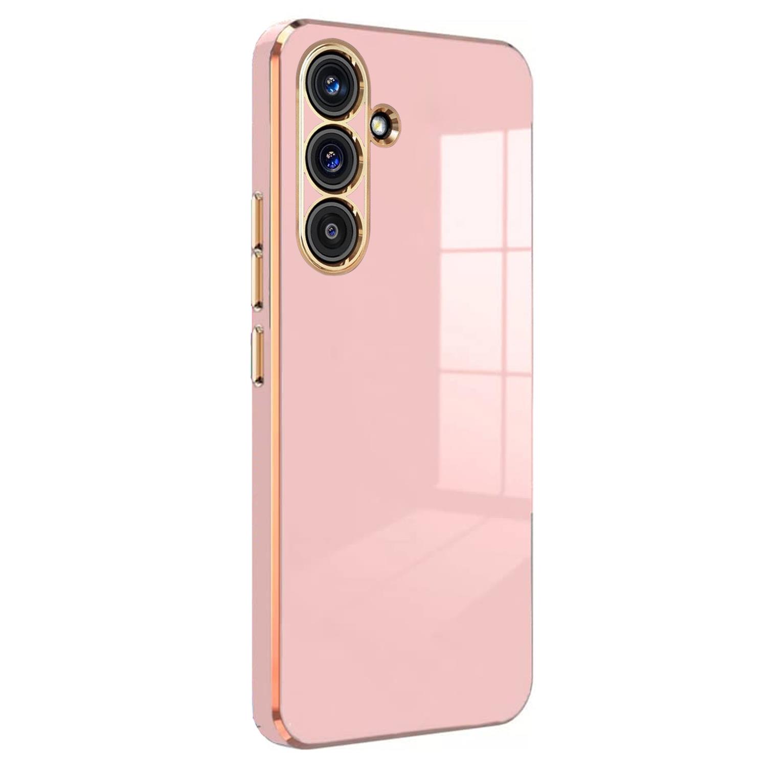 Microsonic Samsung Galaxy S24 FE Kılıf Olive Plated Pembe