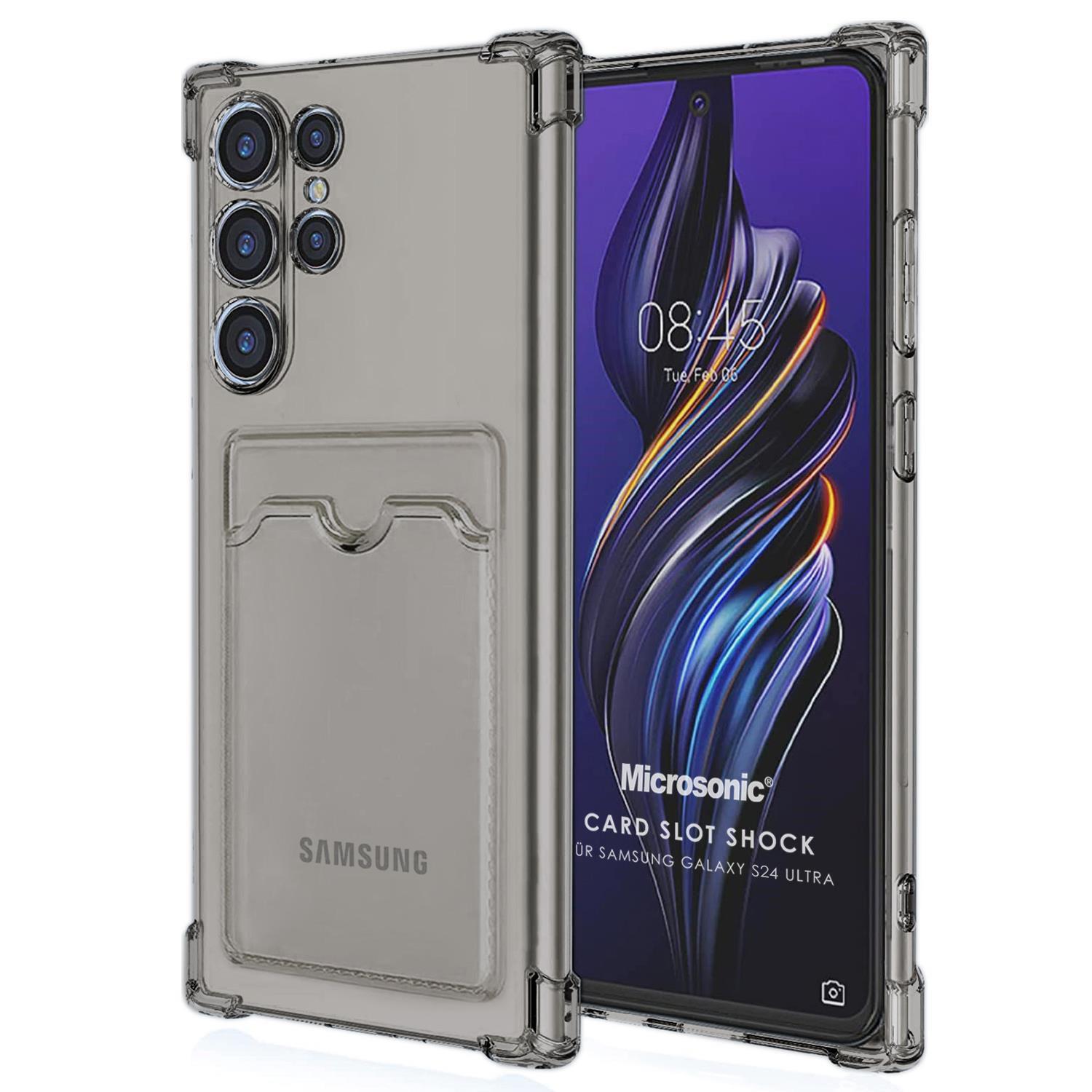 Microsonic Samsung Galaxy S24 Ultra Card Slot Shock Kılıf Füme