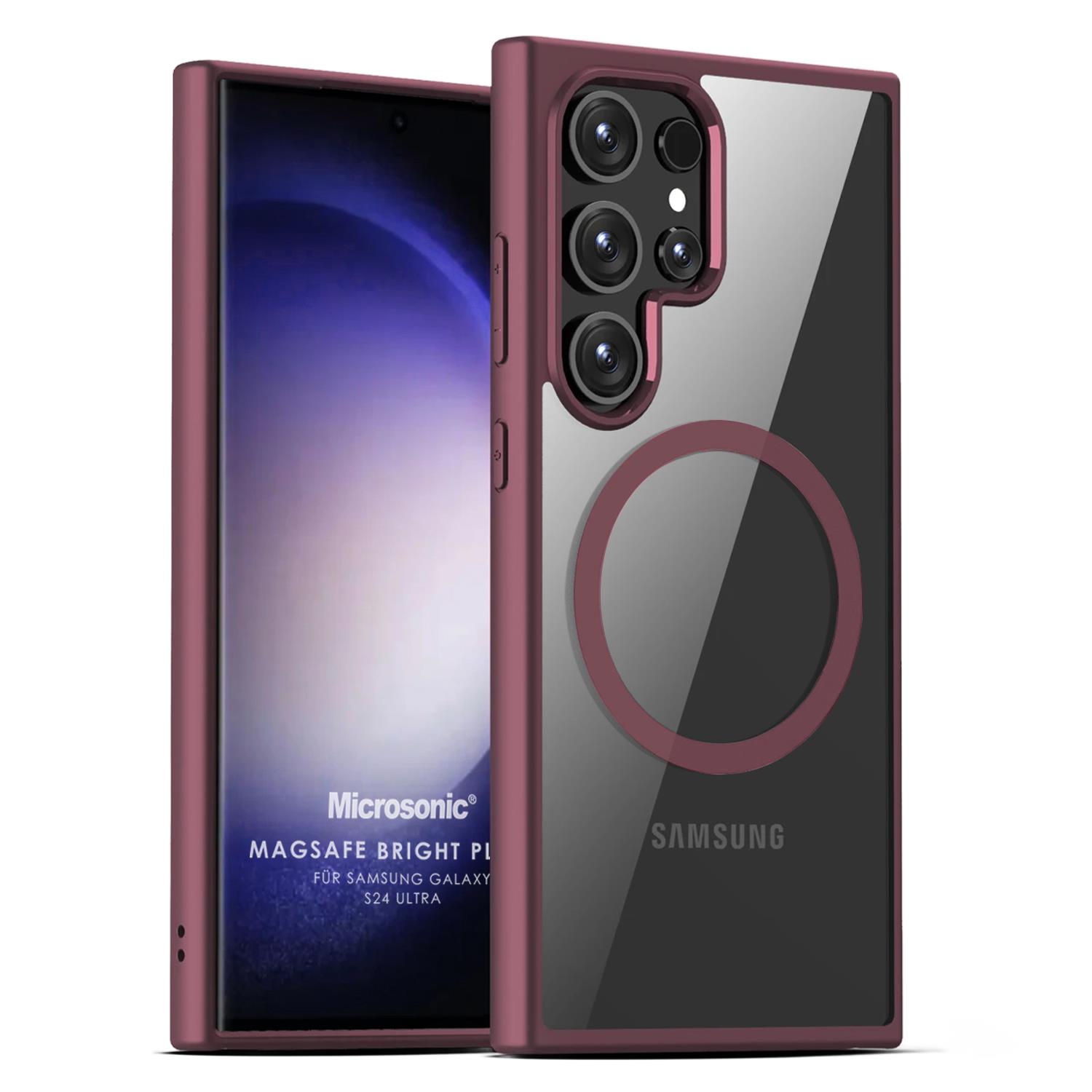 Microsonic Samsung Galaxy S24 Ultra Kılıf MagSafe Bright Planet Bordo