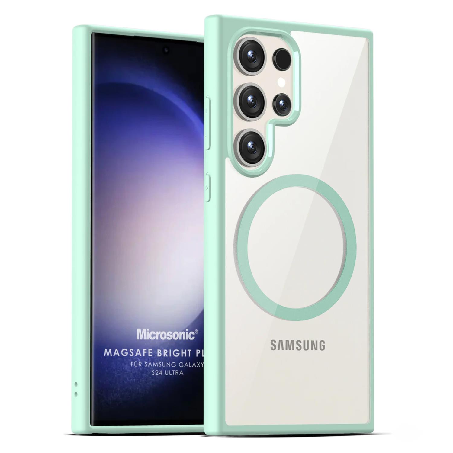 Microsonic Samsung Galaxy S24 Ultra Kılıf MagSafe Bright Planet Yeşil