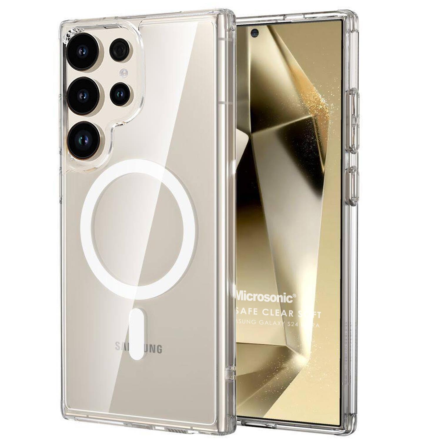 Microsonic Samsung Galaxy S24 Ultra Kılıf MagSafe Clear Soft Şeffaf