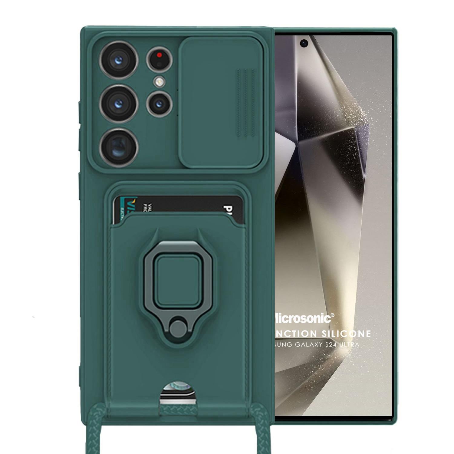 Microsonic Samsung Galaxy S24 Ultra Kılıf Multifunction Silicone Yeşil