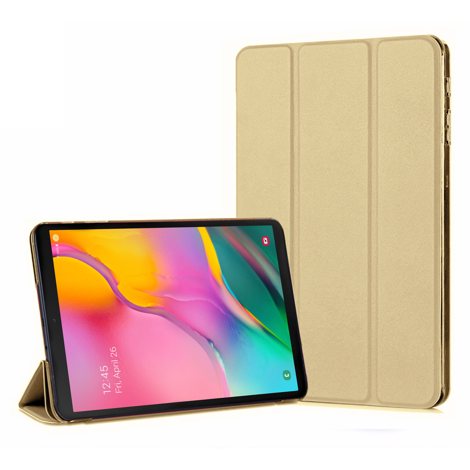 Microsonic Samsung Galaxy Tab A 10 1 T510 Smart Case ve arka Kılıf Gold
