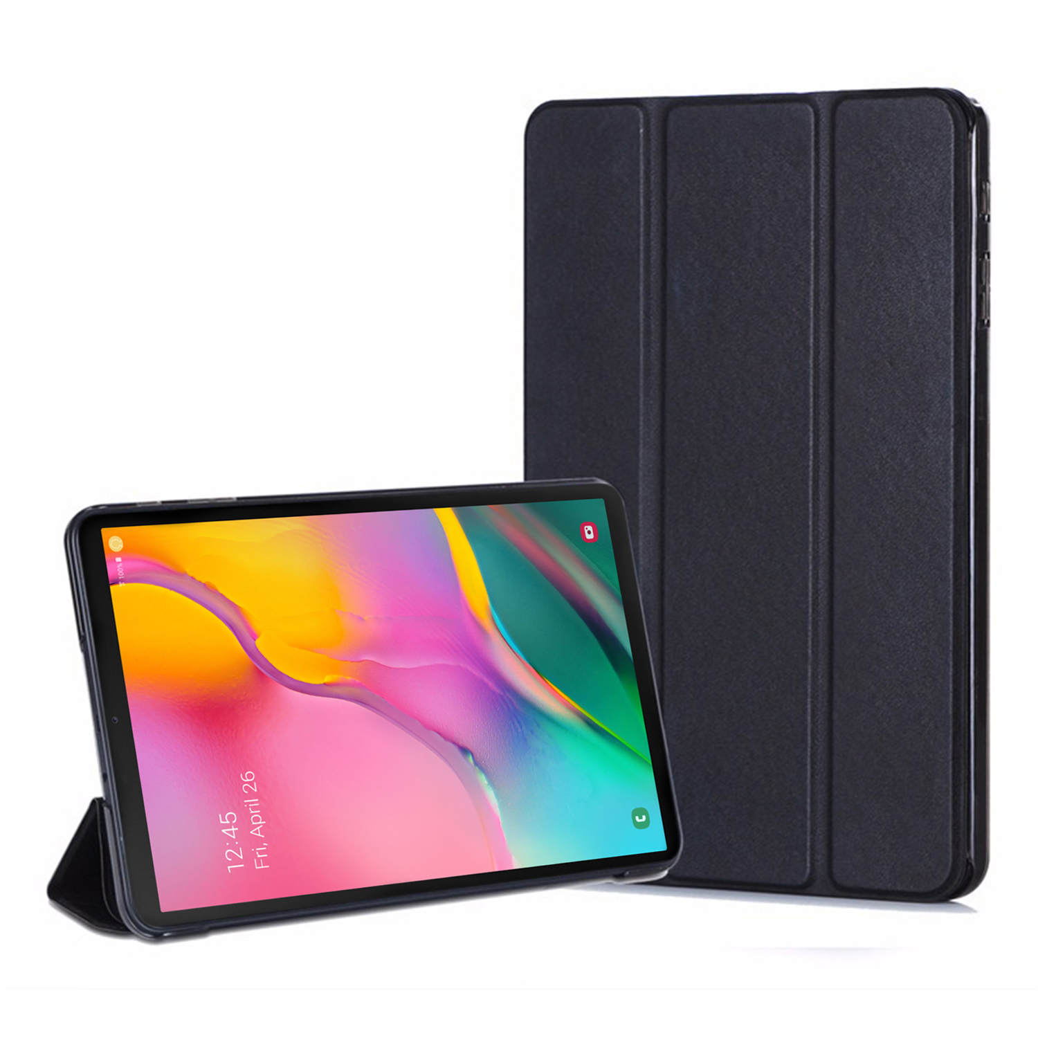 Microsonic Samsung Galaxy Tab A 10 1 T510 Smart Case ve arka Kılıf Siyah