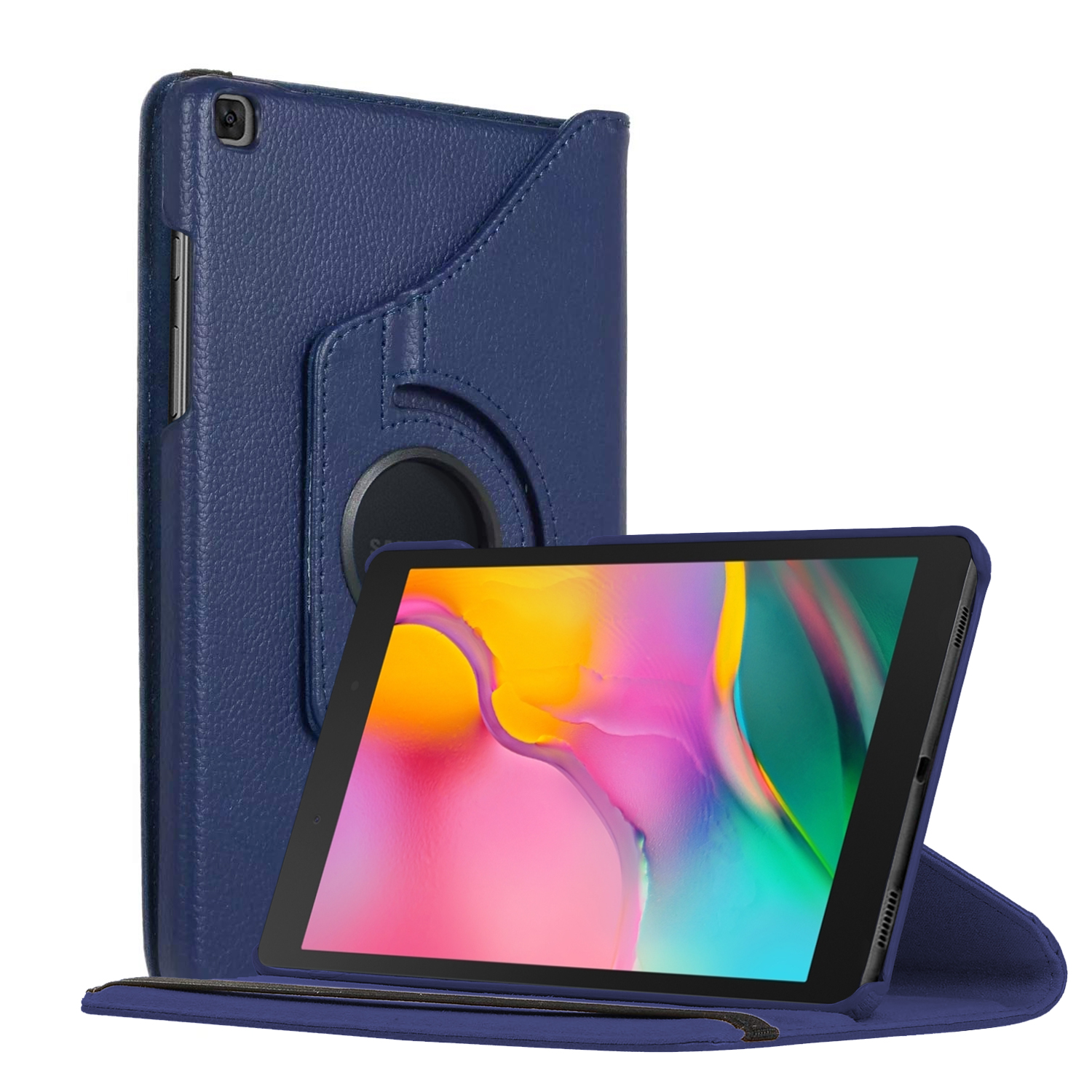 Microsonic Samsung Galaxy Tab A 8 2019 T290 Kılıf 360 Rotating Stand Deri Lacivert