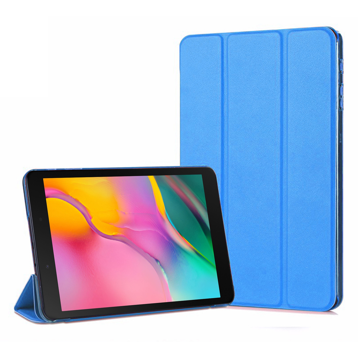 Microsonic Samsung Galaxy Tab A 8 T290 Smart Case ve arka Kılıf Mavi