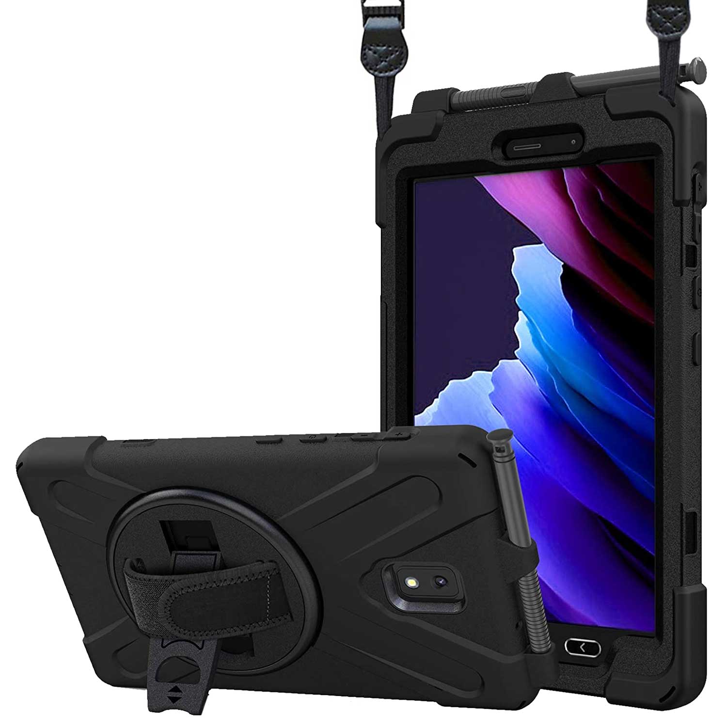 Microsonic Samsung Galaxy Tab Active 3 T577 Kılıf Heavy Defender Siyah