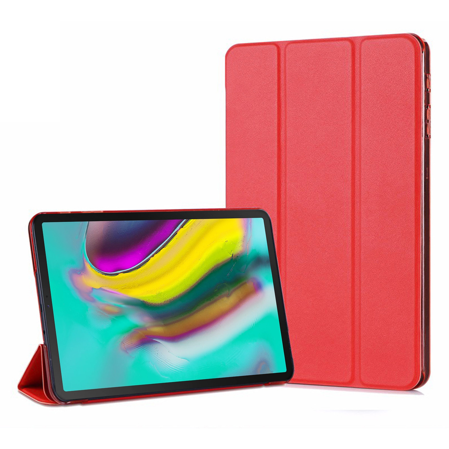 Microsonic Samsung Galaxy Tab S5e 10 5 T720 Smart Case ve arka Kılıf Kırmızı