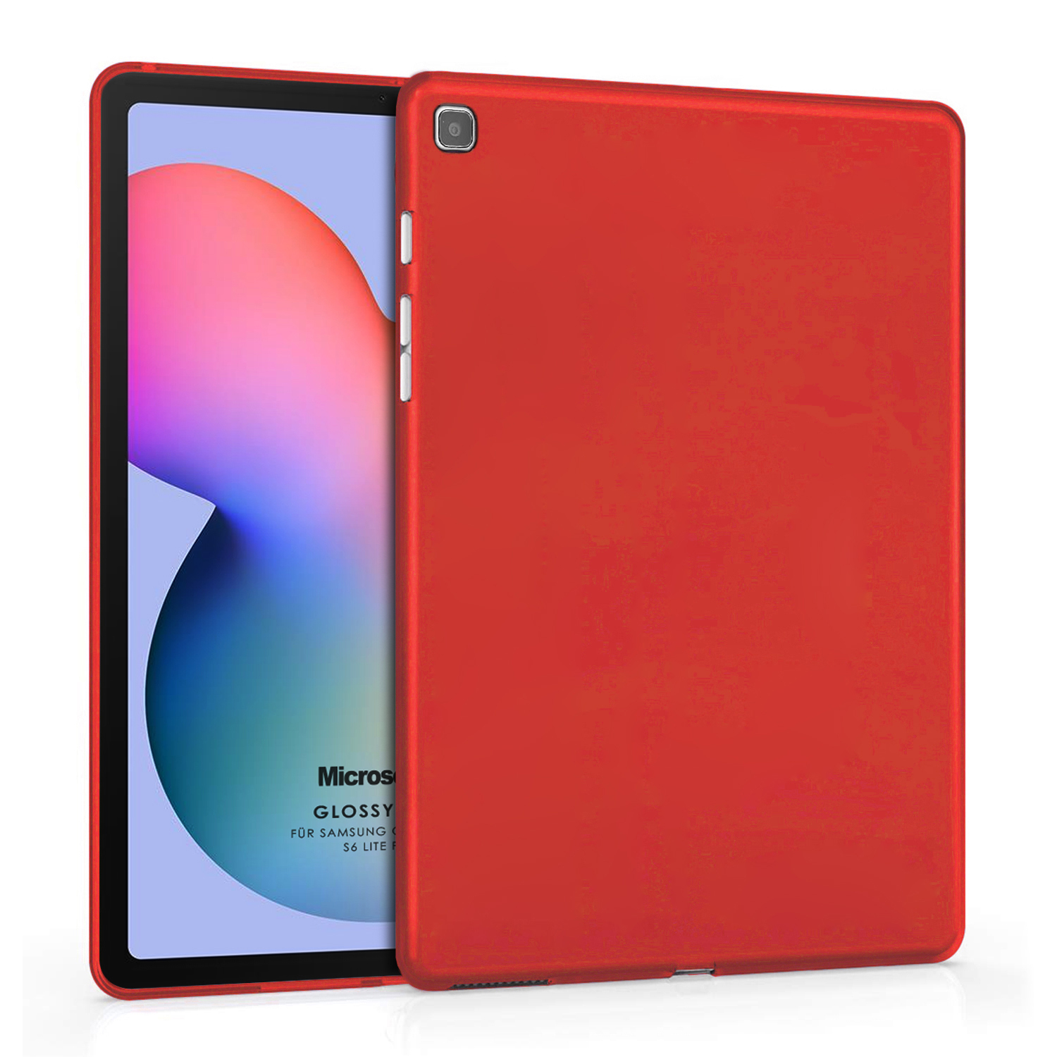 Microsonic Samsung Galaxy Tab S6 Lite 10 4 P610 Kılıf Matte Silicone Kırmızı