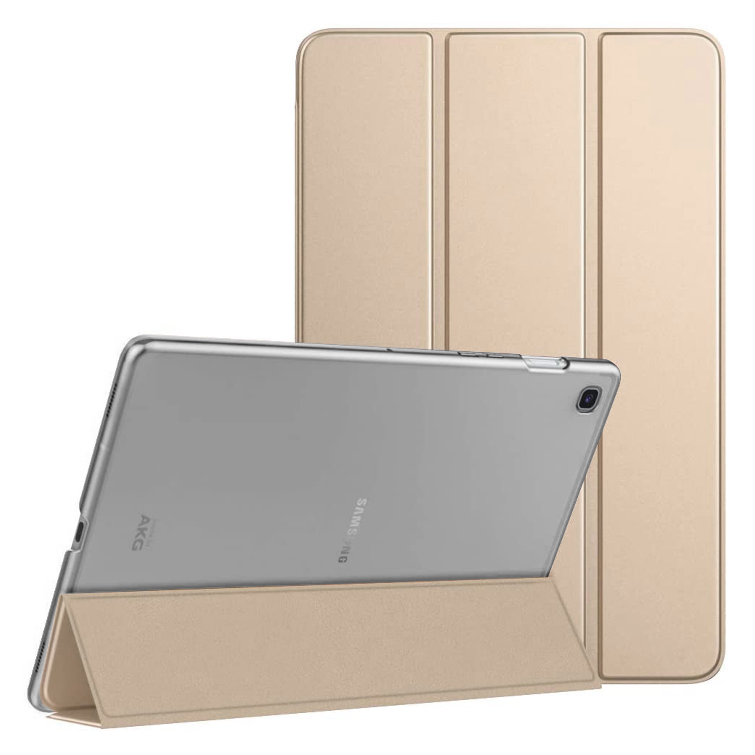 Microsonic Samsung Galaxy Tab S6 Lite 10 4 P610 Kılıf Slim Translucent Back Smart Cover Gold