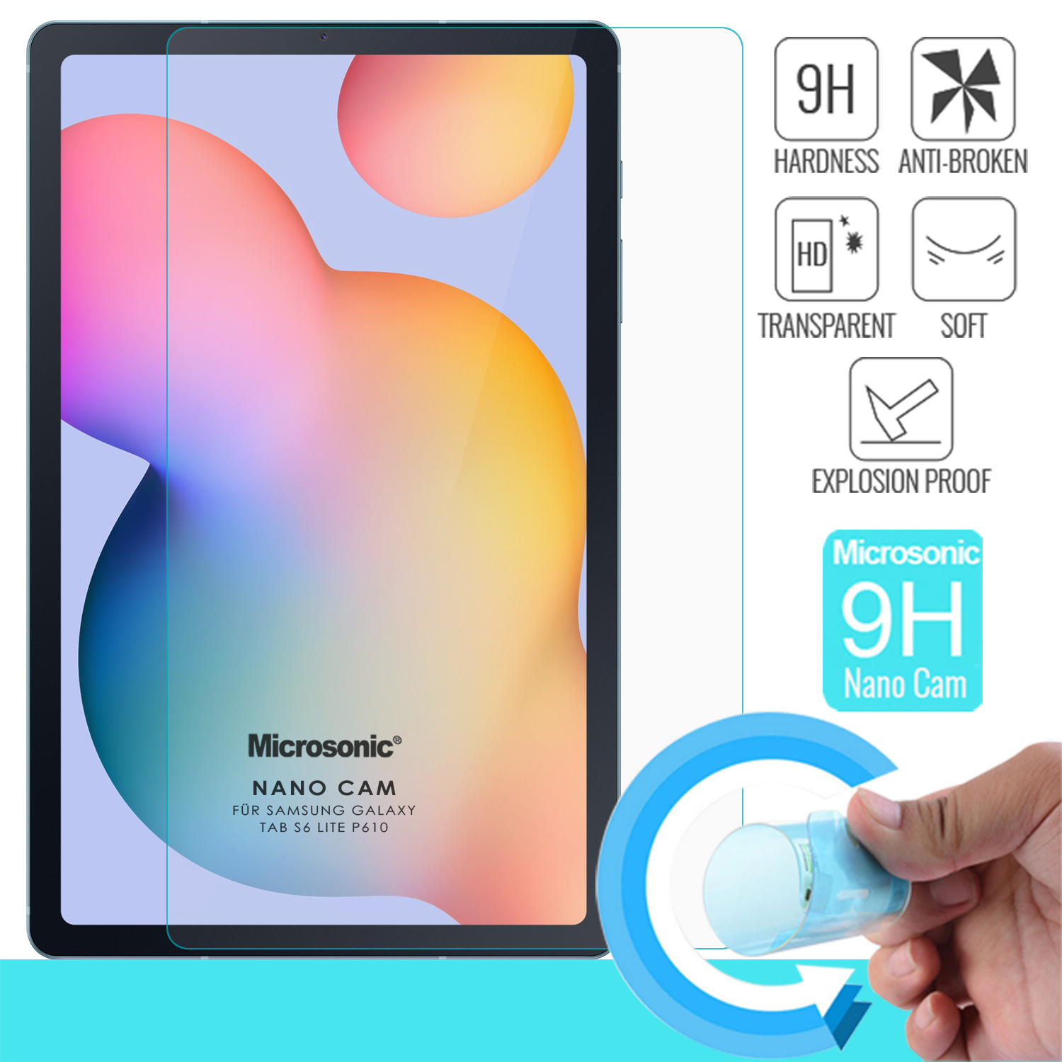 Microsonic Samsung Galaxy Tab S6 Lite 10 4 P610 Nano Glass Screen Protector