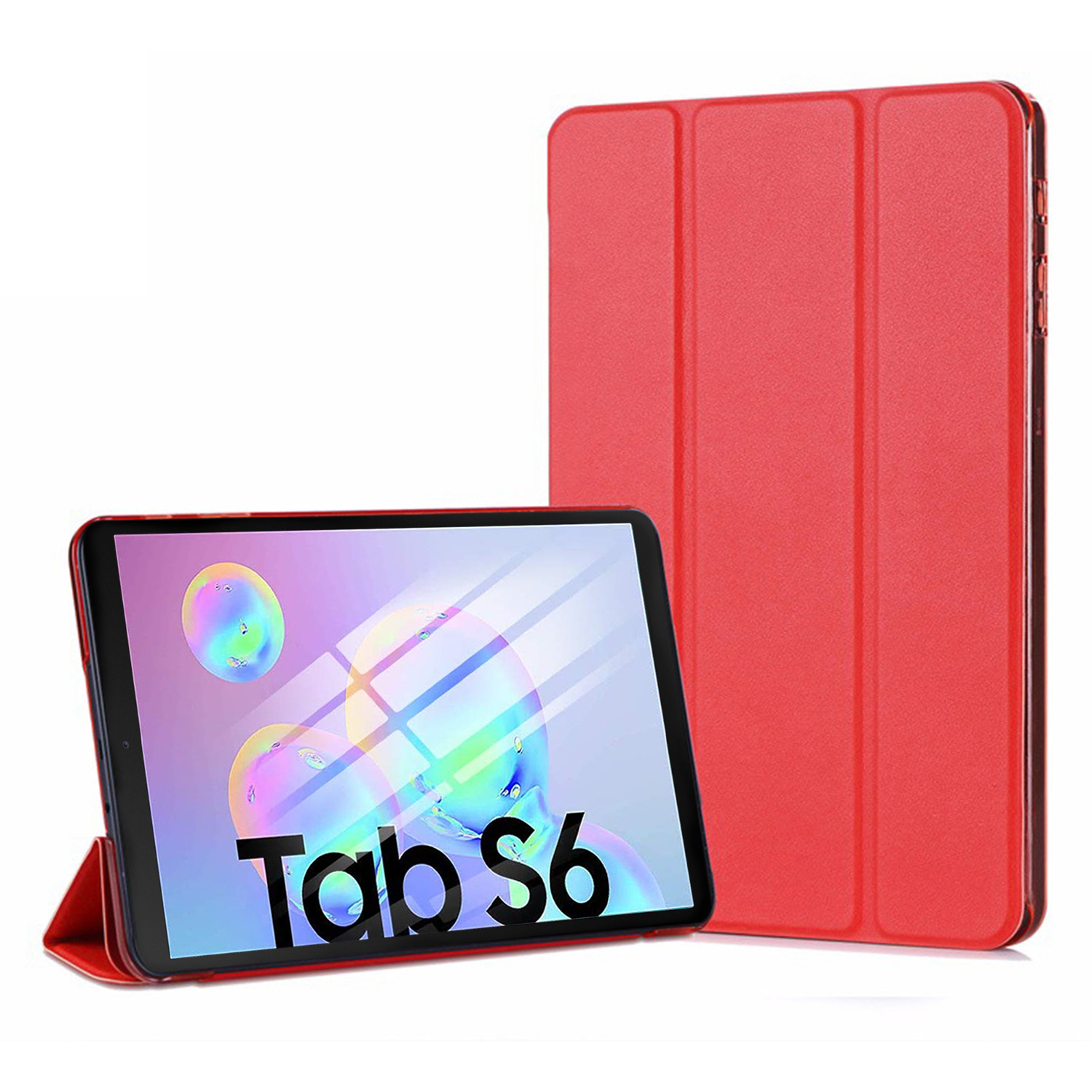 Microsonic Samsung Galaxy Tab S6 10 6 T860 Smart Case ve arka Kılıf Kırmızı
