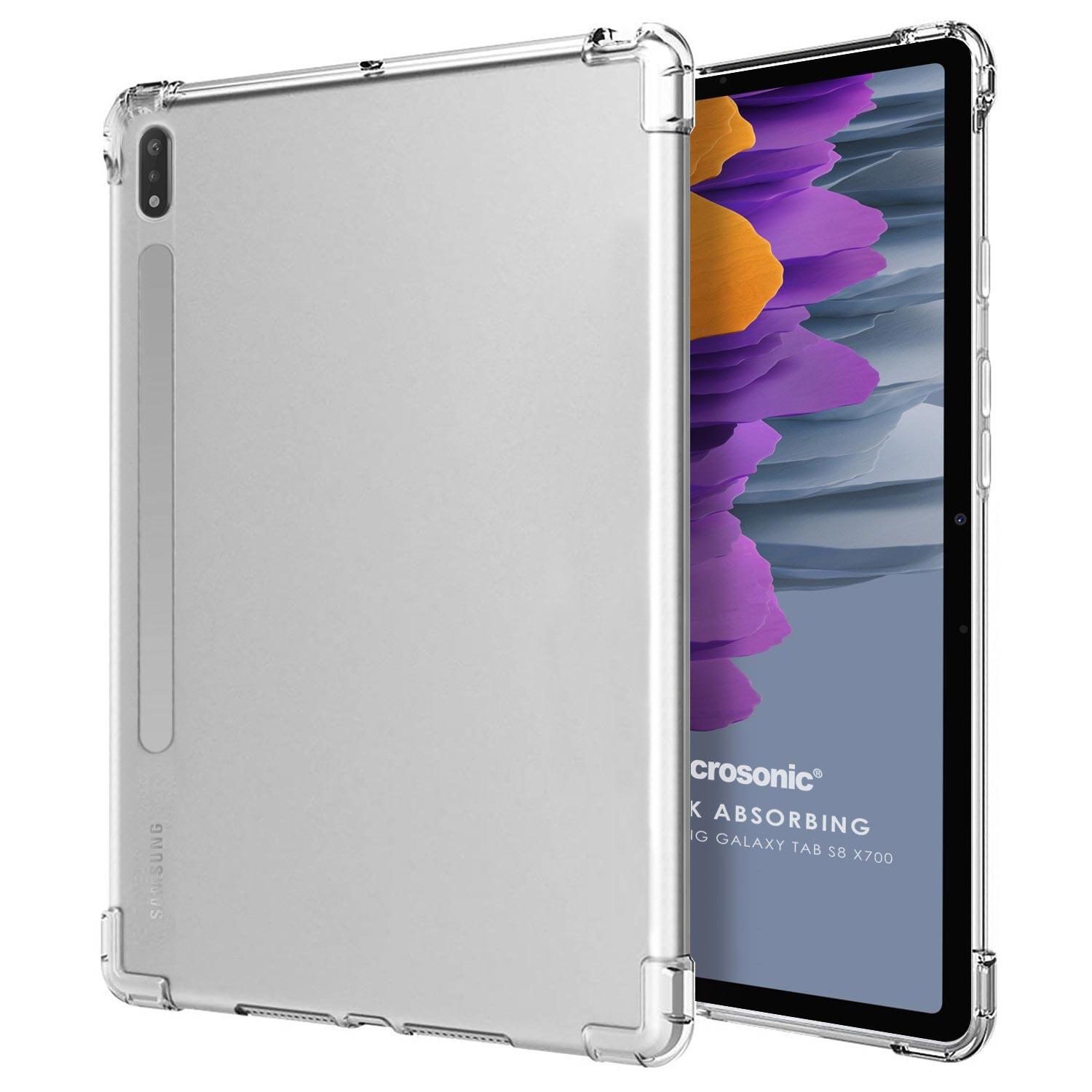 Microsonic Samsung Galaxy Tab S8 X700 Kılıf Shock Absorbing Şeffaf