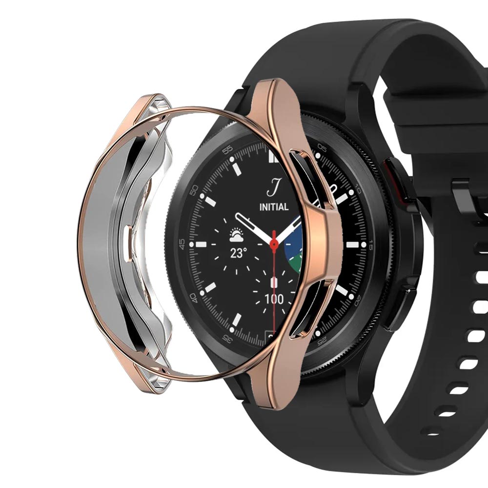 Microsonic Samsung Galaxy Watch 5 Pro 45mm Kılıf 360 Full Round Soft Silicone Rose Gold