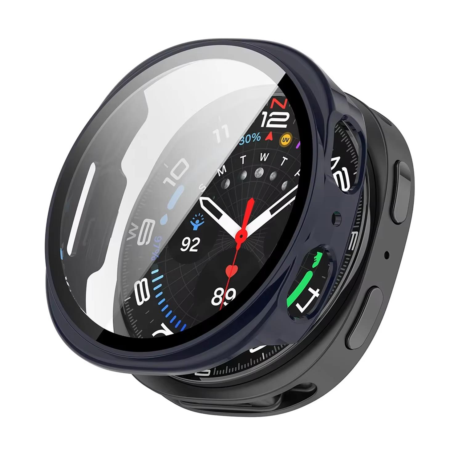 Microsonic Samsung Galaxy Watch 8 40mm Kılıf Matte Premium Slim WatchBand Lacivert