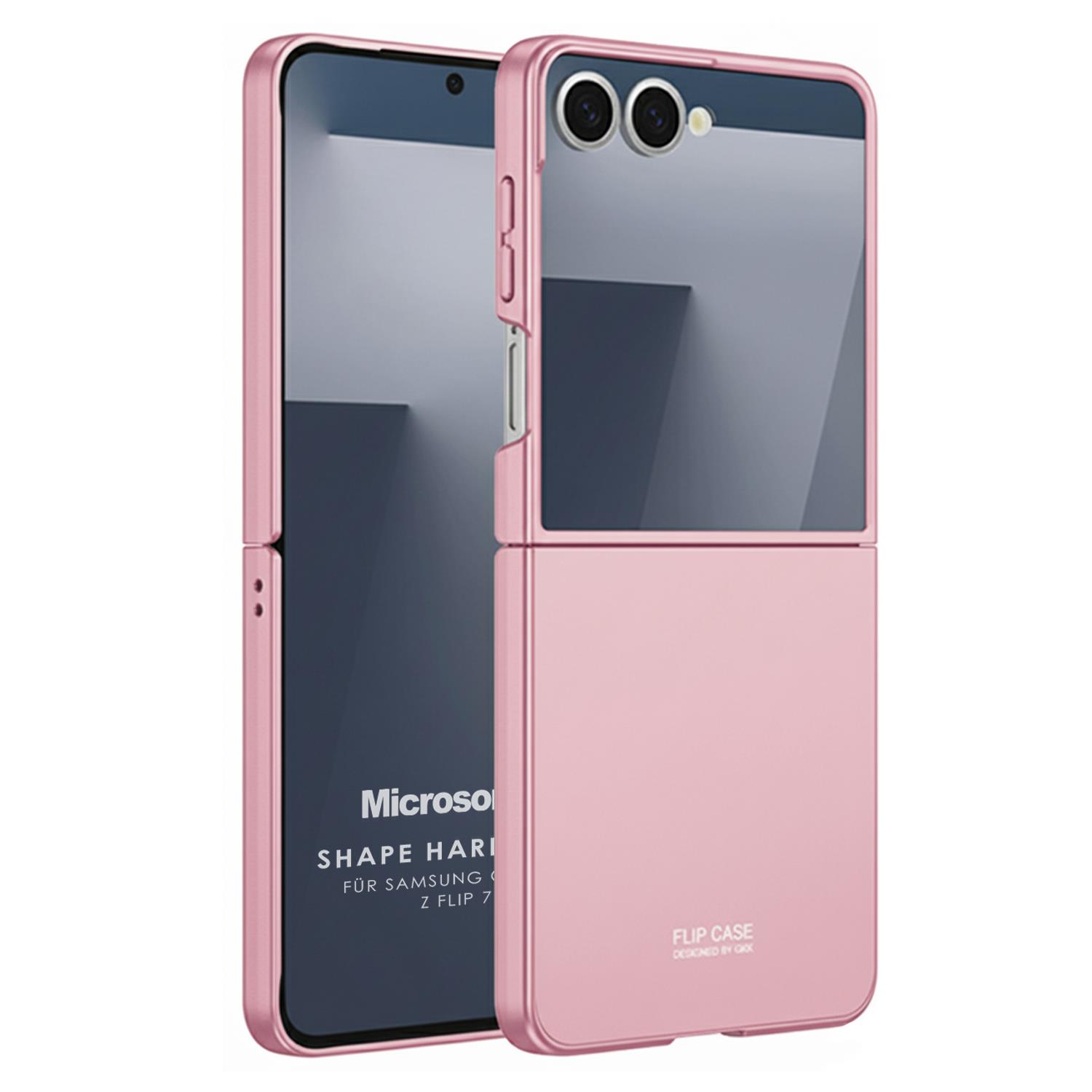Microsonic Samsung Galaxy Z Flip 7 Kılıf Shape Hard Cover Rose Gold