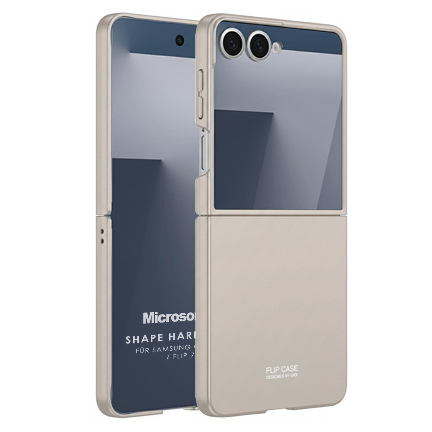 Microsonic Samsung Galaxy Z Flip 7 Kılıf Shape Hard Cover Titanyum