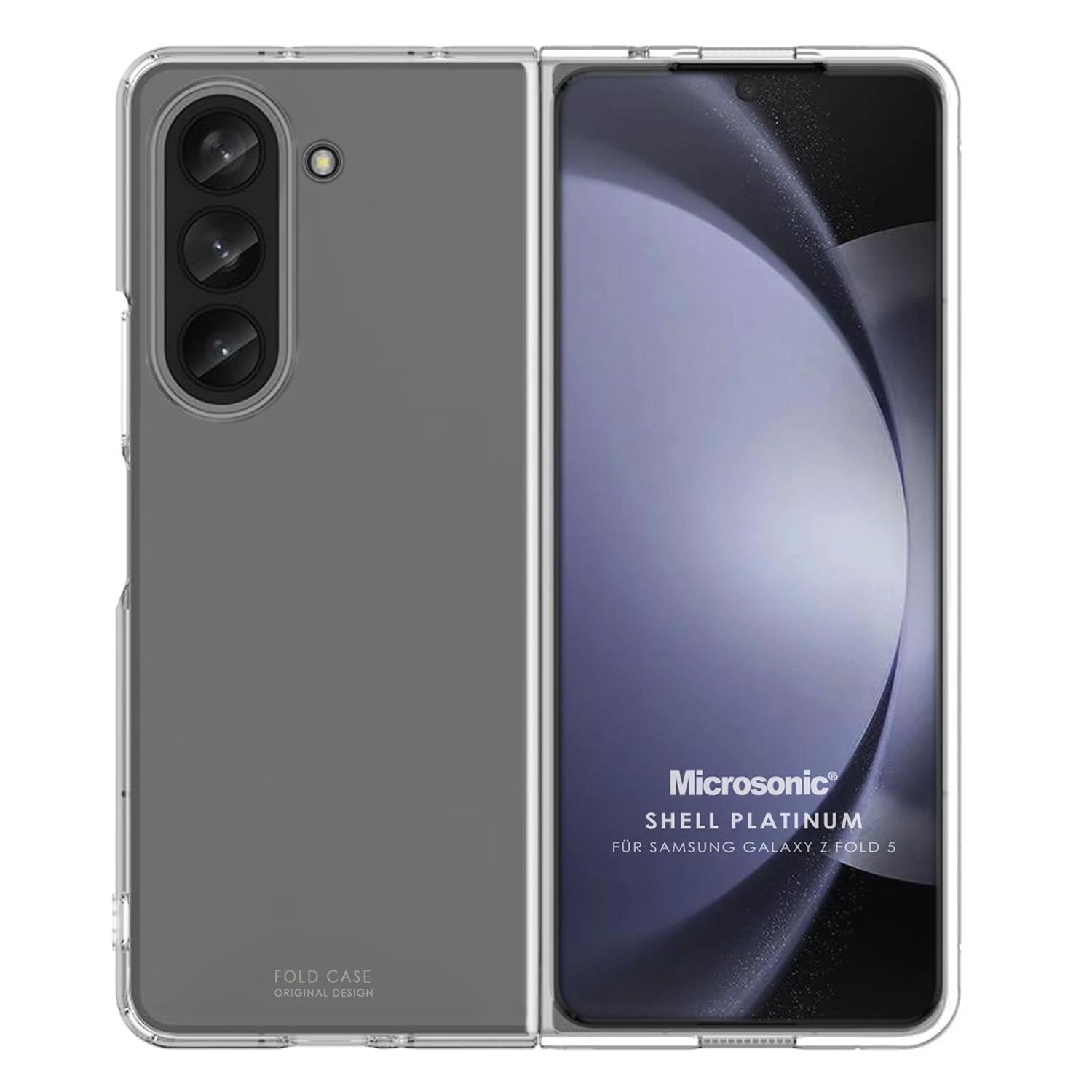 Microsonic Samsung Galaxy Z Fold 5 Kılıf Shell Platinum Şeffaf