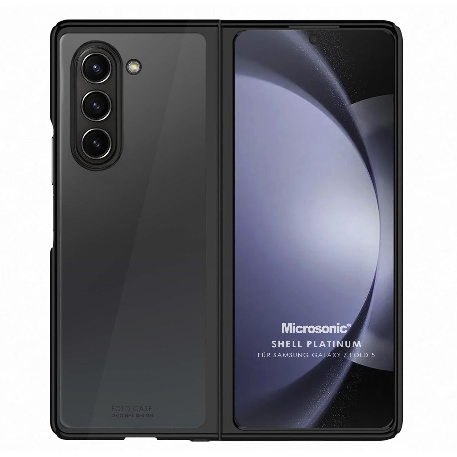 Microsonic Samsung Galaxy Z Fold 5 Kılıf Shell Platinum Siyah