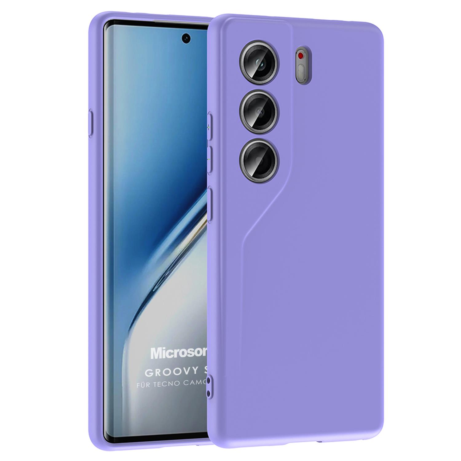Microsonic TECNO Camon 40 Pro Kılıf Groovy Soft Lila