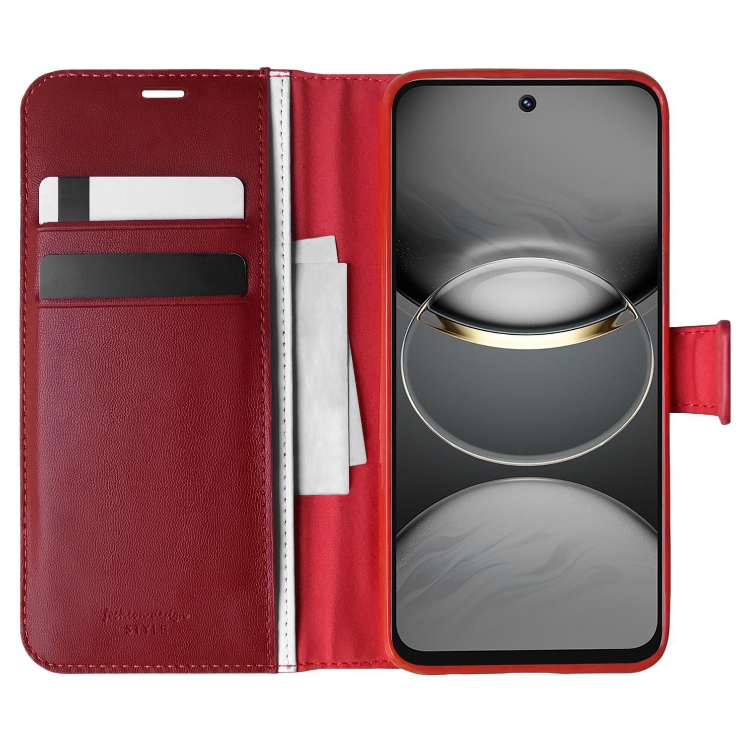 Microsonic TECNO Spark 30C 4G Kılıf Delux Leather Wallet Kırmızı