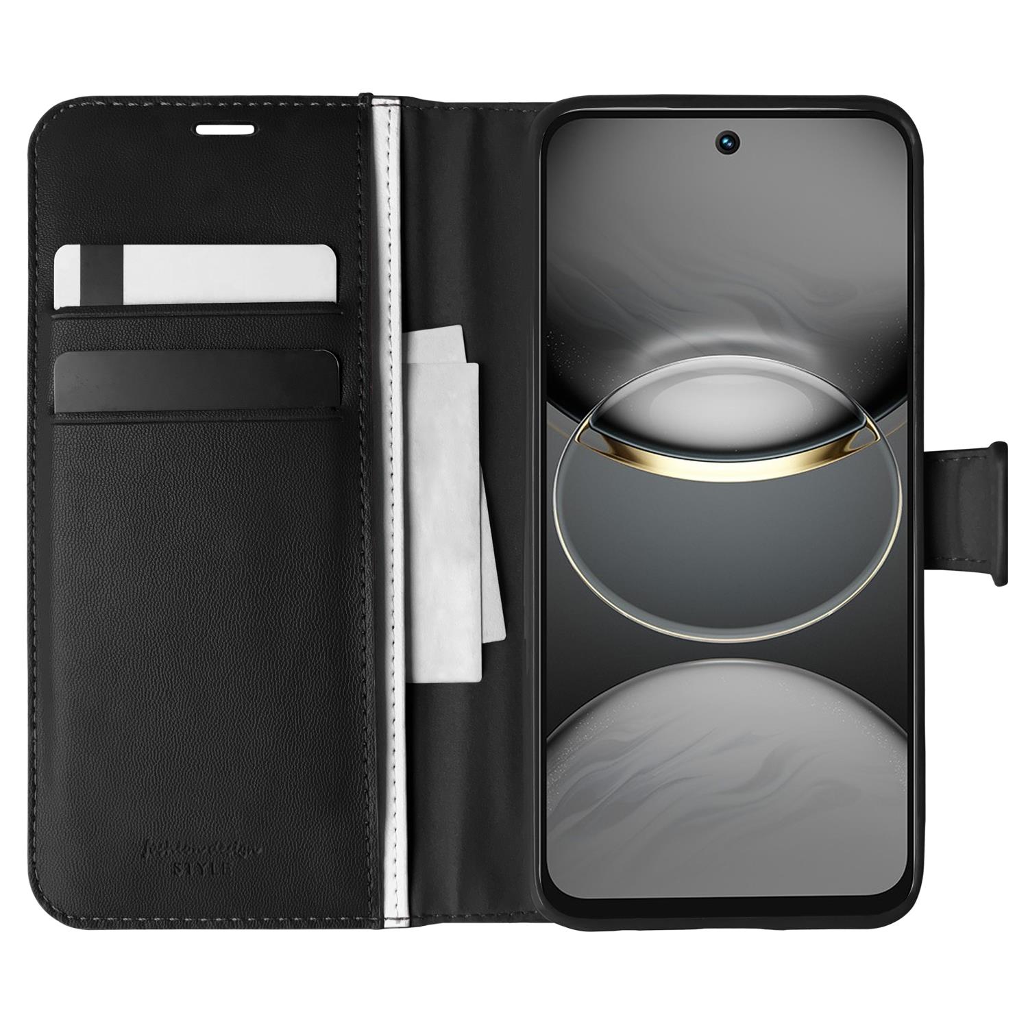 Microsonic TECNO Spark 30C 4G Kılıf Delux Leather Wallet Siyah
