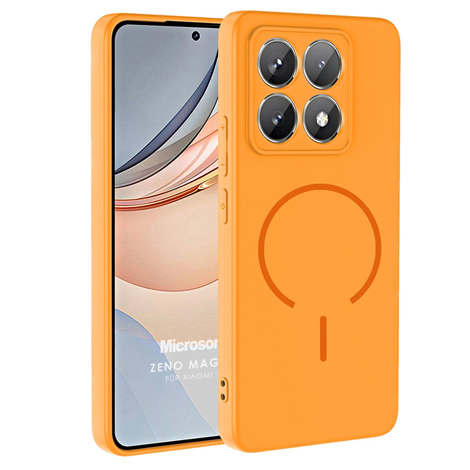 Microsonic Xiaomi 14T Pro Kılıf Zeno MagSafe Turuncu