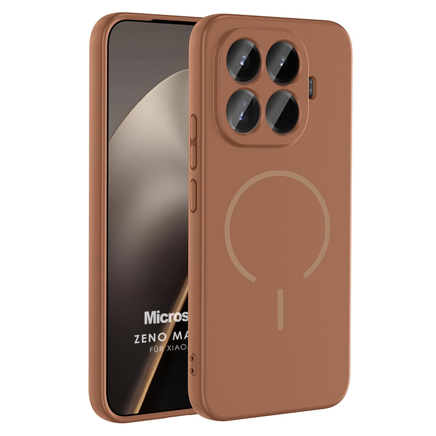 Microsonic Xiaomi 15T Pro Kılıf Zeno MagSafe Kahverengi