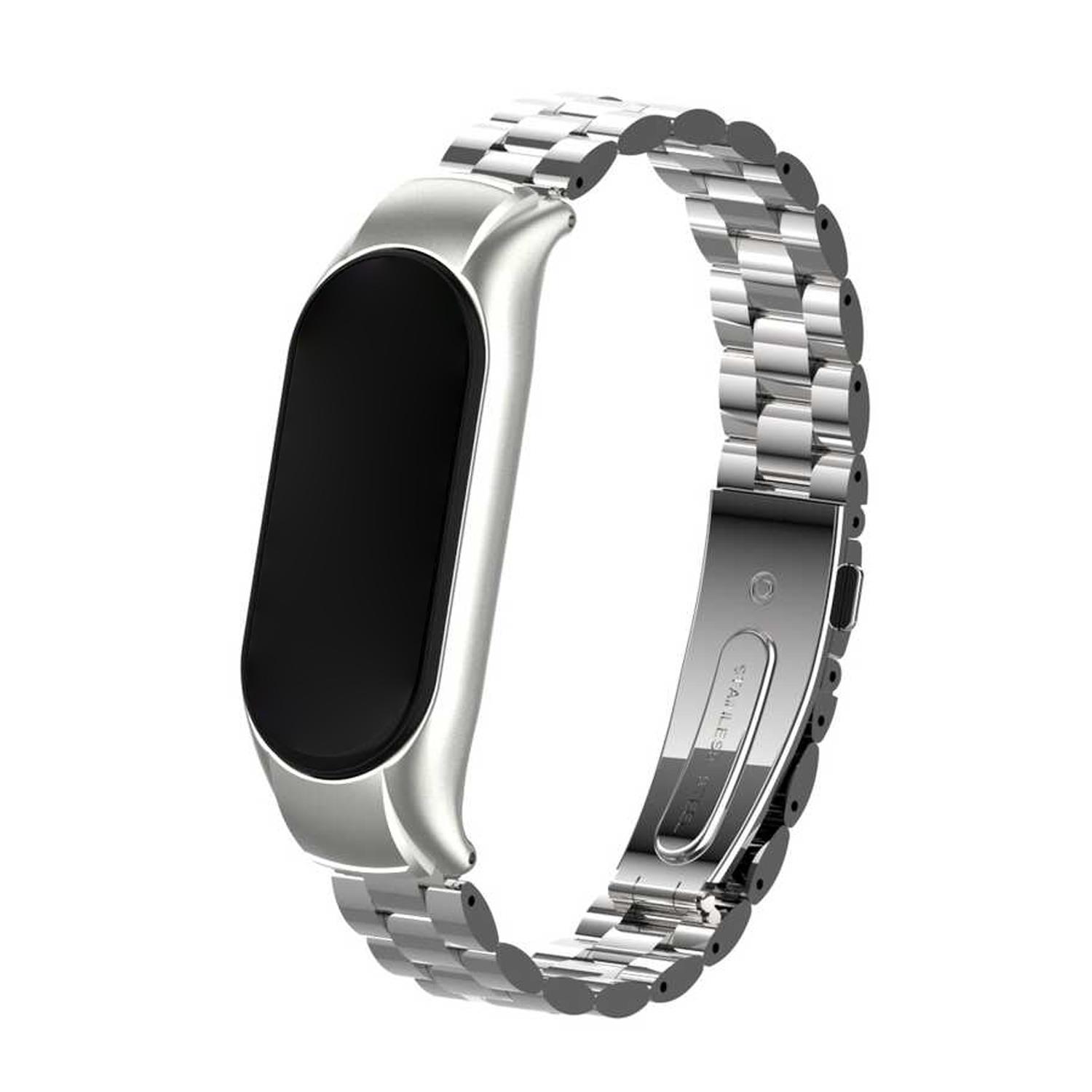 Microsonic Xiaomi Mi Band 7 Metal Stainless Steel Kordon Gümüş