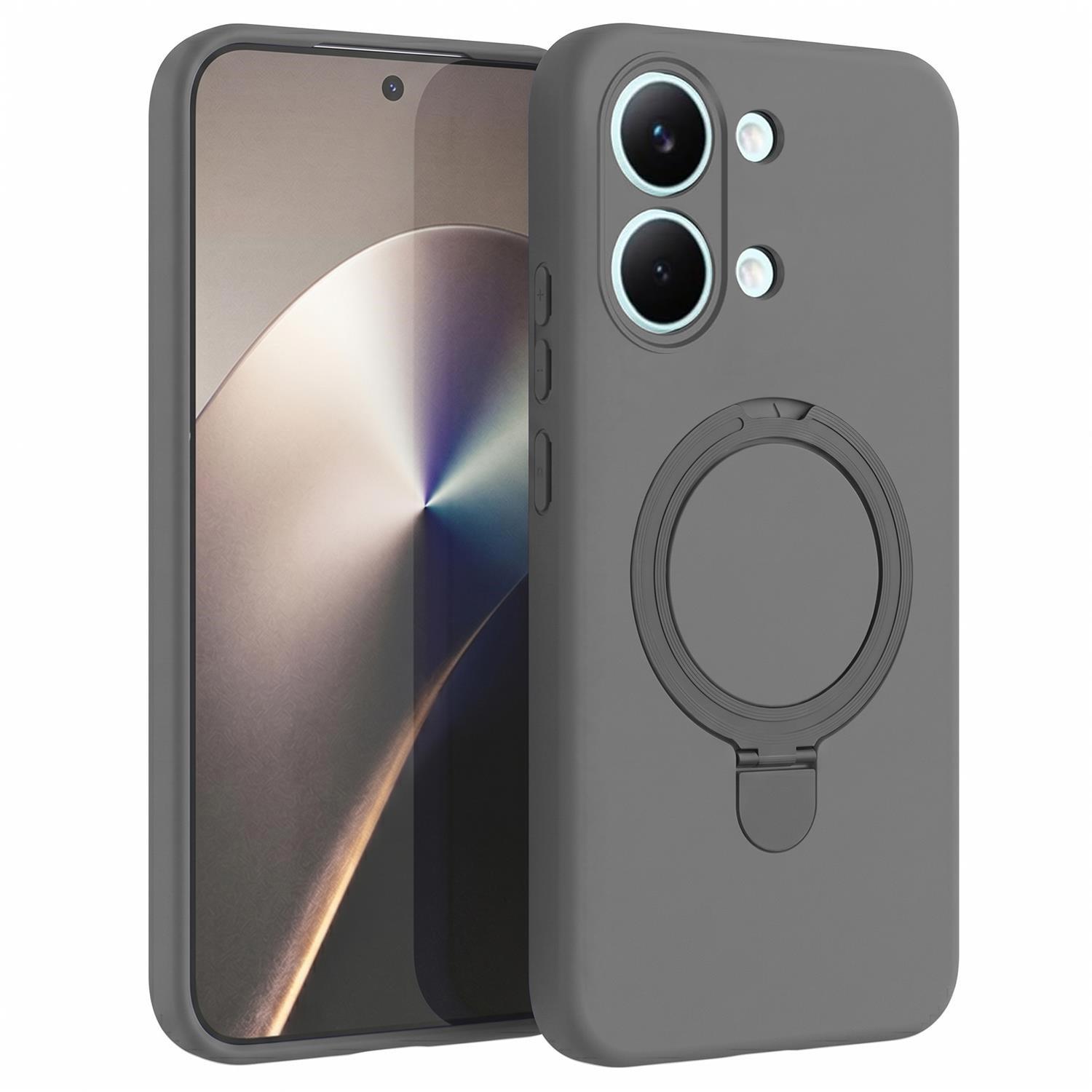 Microsonic Xiaomi Poco X8 Pro Max Kılıf Aura Stant MagSafe Gri