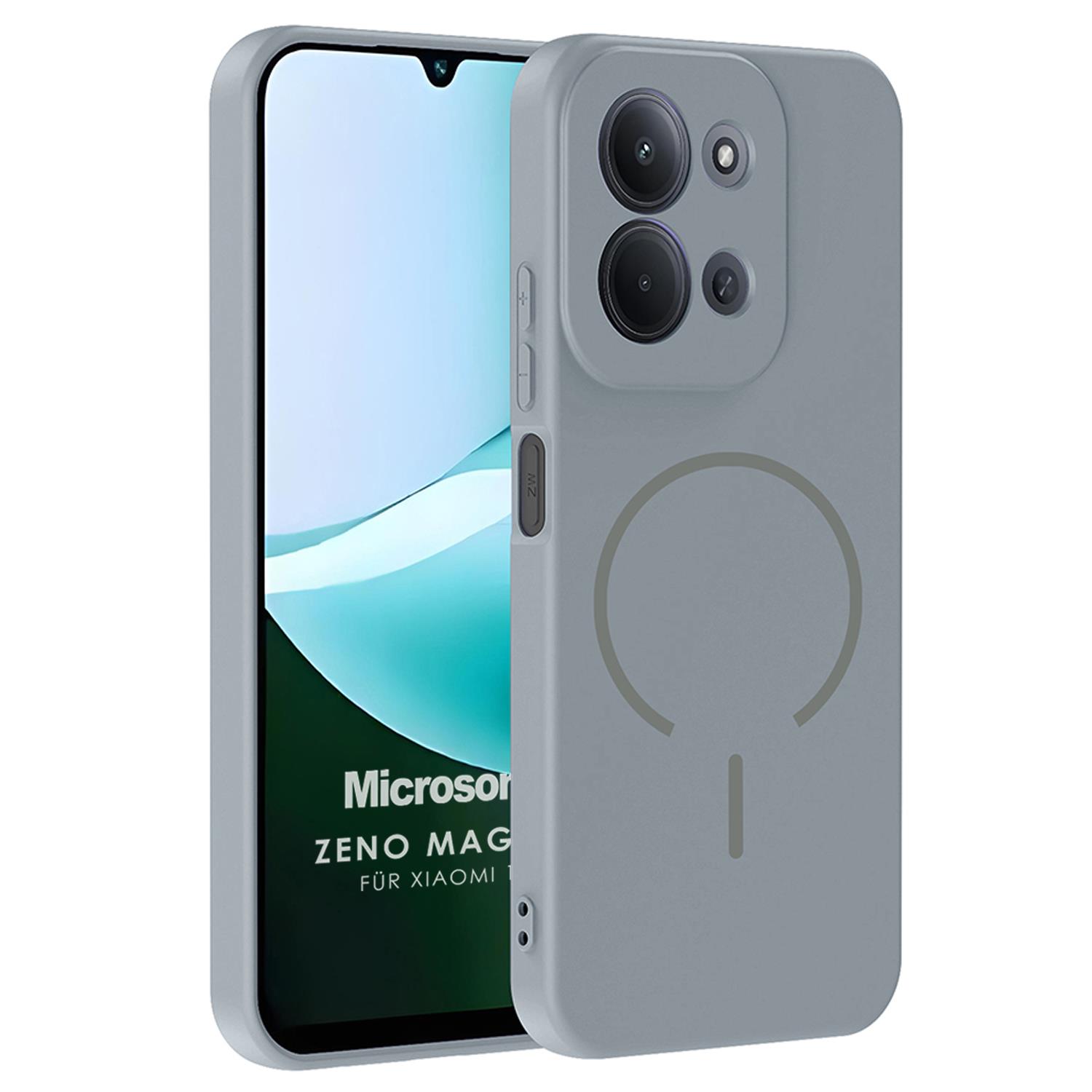 Microsonic Xiaomi Redmi 15C Kılıf Zeno MagSafe Gri