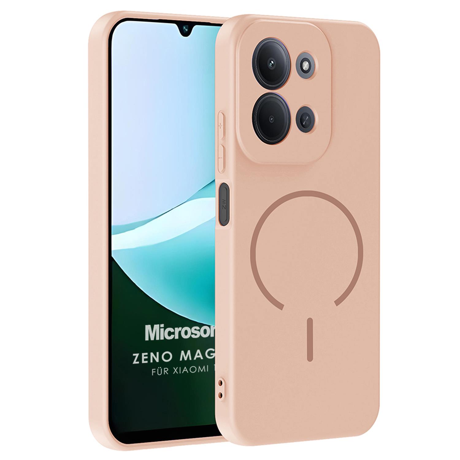 Microsonic Xiaomi Redmi 15C Kılıf Zeno MagSafe Rose Gold
