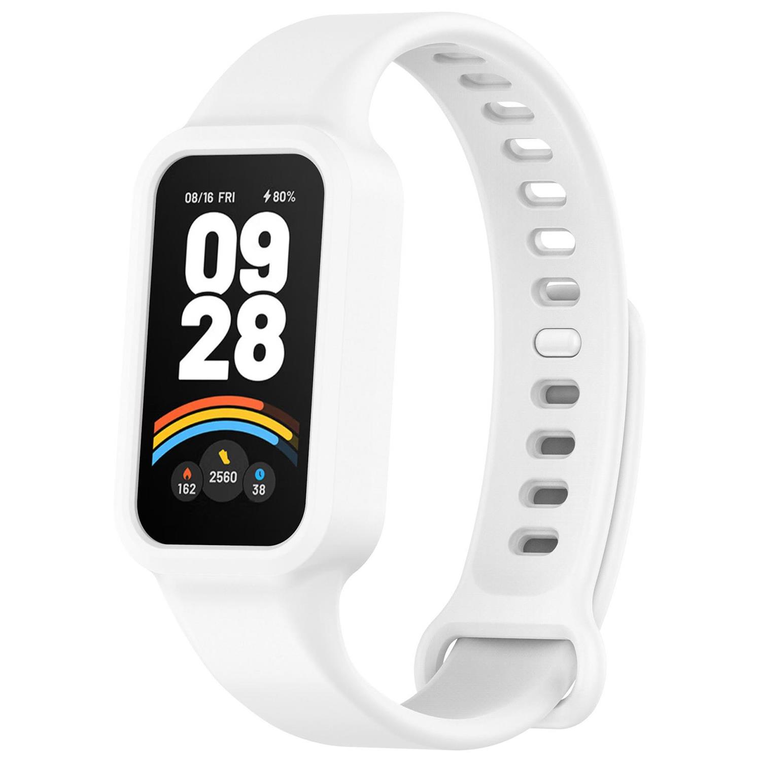 Microsonic Xiaomi Smart Band 9 Active Kordon Silicone Sport Band Beyaz
