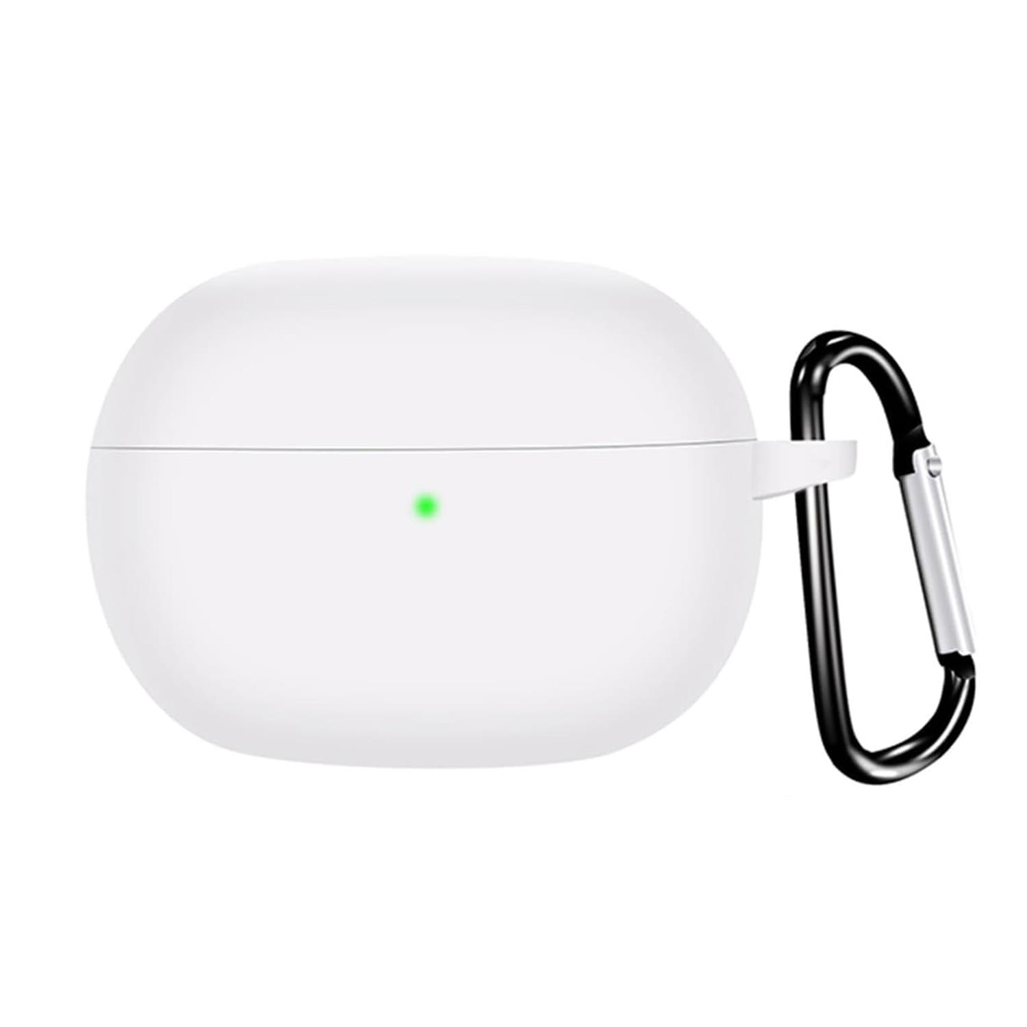 Microsonic Xiaomi Redmi Buds 6 Pro Kılıf Askılı Mat Silikon Beyaz