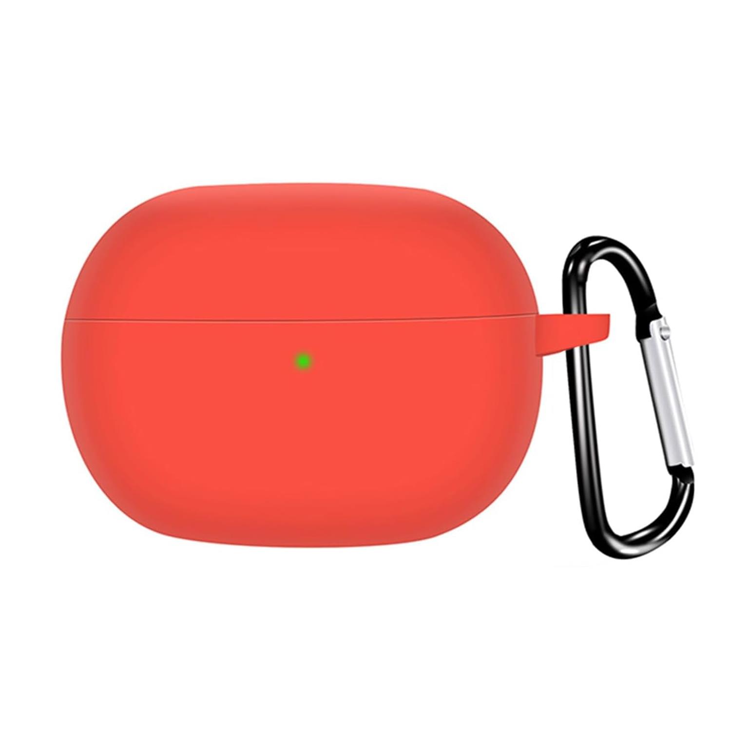 Microsonic Xiaomi Redmi Buds 6 Pro Kılıf Askılı Mat Silikon Kırmızı