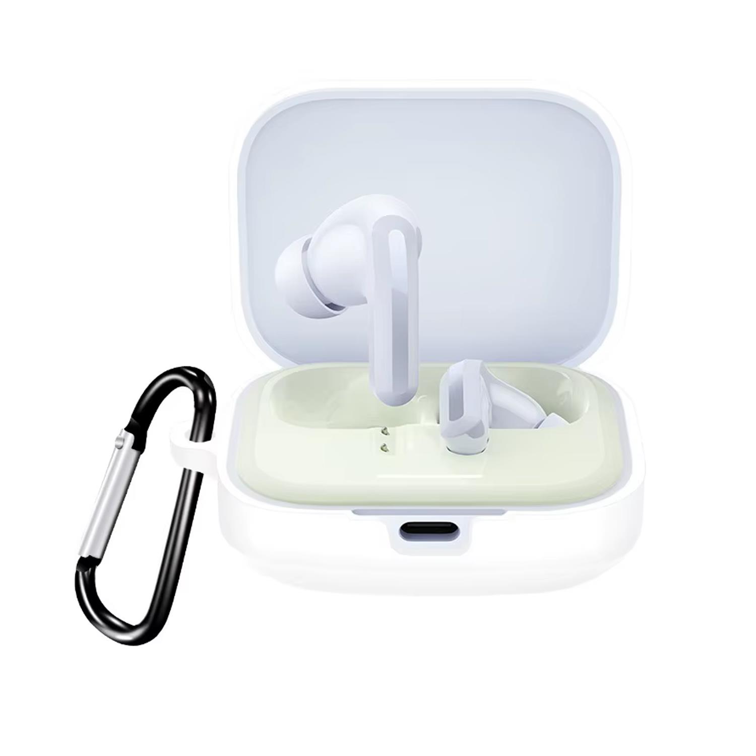 Microsonic Xiaomi Redmi Buds 5 Kılıf Askılı Mat Silikon Beyaz