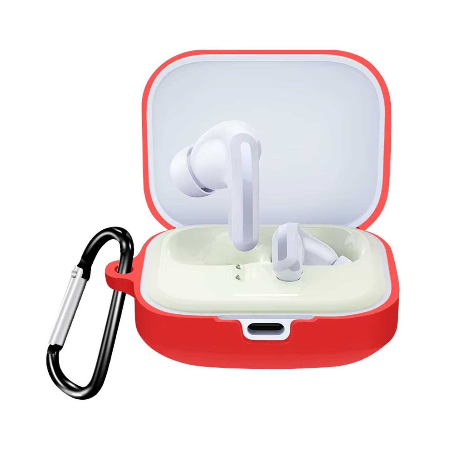 Microsonic Xiaomi Redmi Buds 5 Kılıf Askılı Mat Silikon Kırmızı