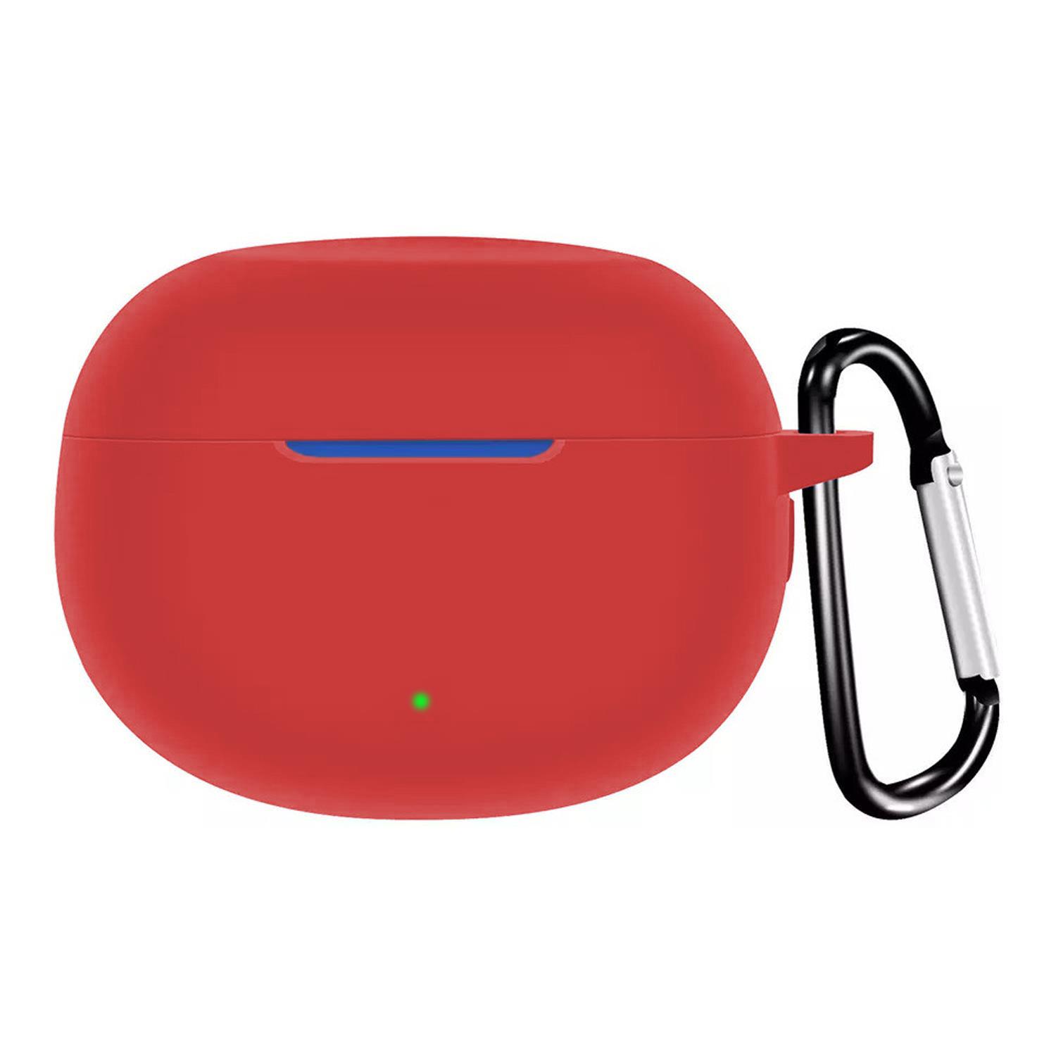 Microsonic Xiaomi Redmi Buds 5 Pro Kılıf Askılı Mat Silikon Kırmızı