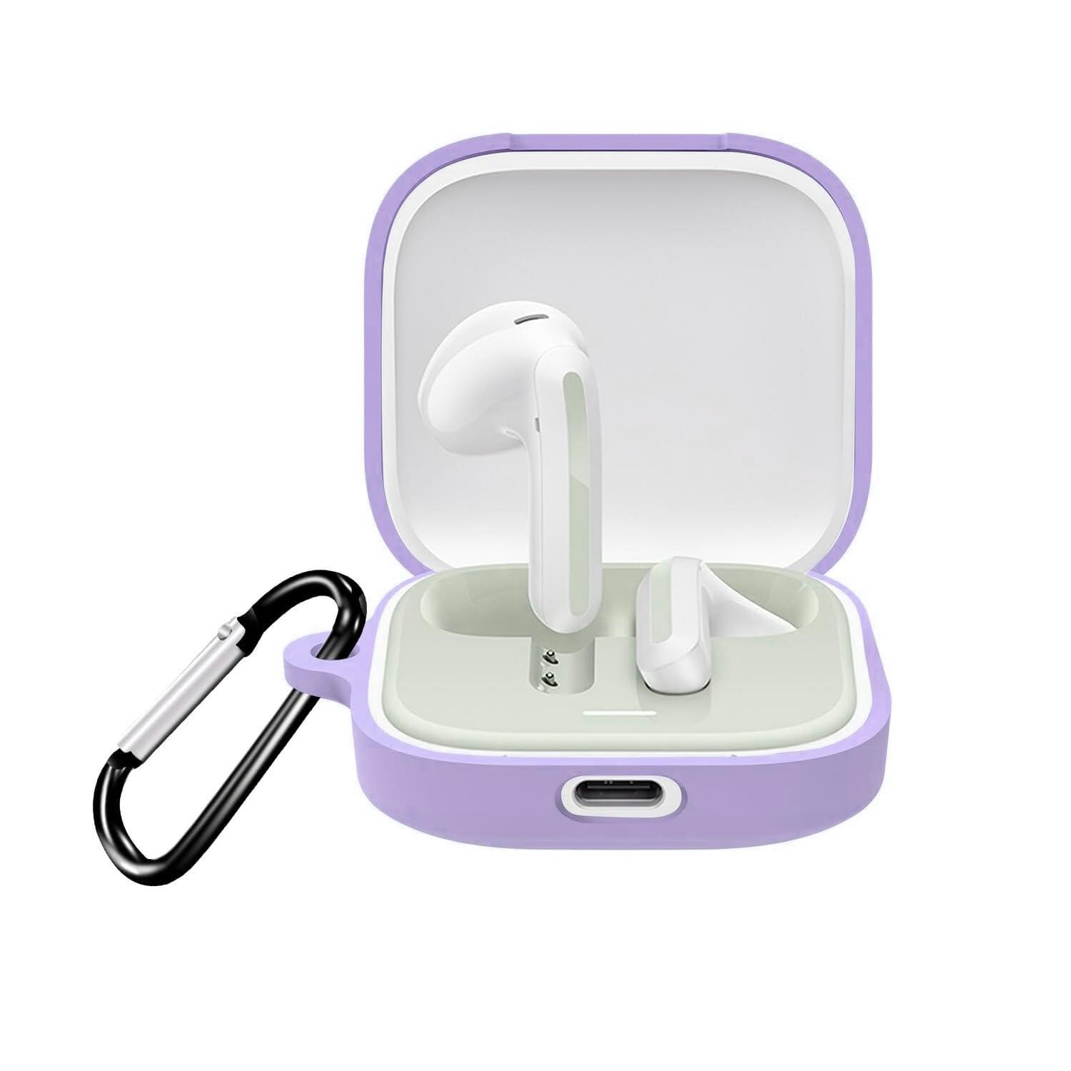Microsonic Xiaomi Redmi Buds 6 Kılıf Askılı Mat Silikon Lila