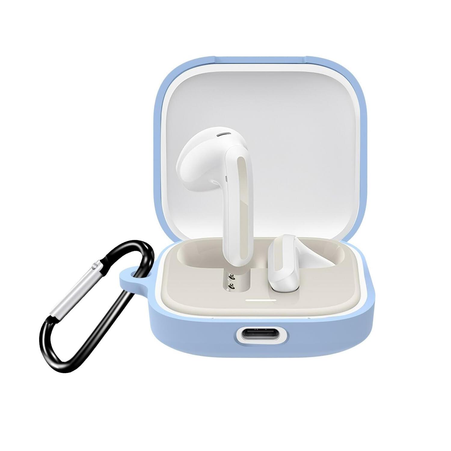 Microsonic Xiaomi Redmi Buds 6 Kılıf Askılı Mat Silikon Mavi