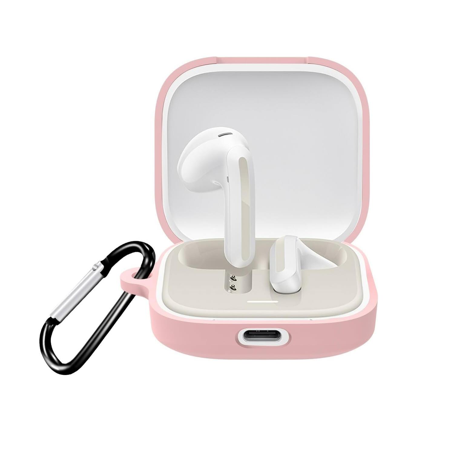 Microsonic Xiaomi Redmi Buds 6 Kılıf Askılı Mat Silikon Pembe